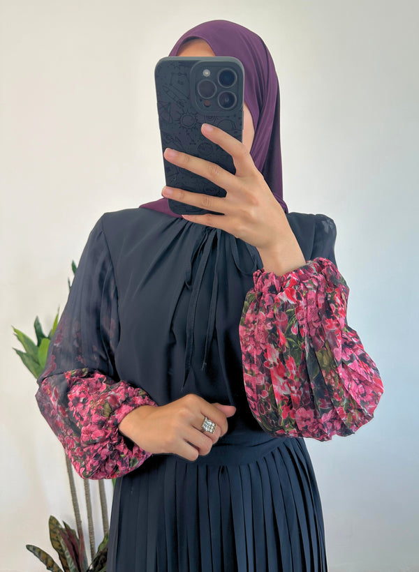 DMN Chiffon Flower Bloom Maxi Dress - amiiraa