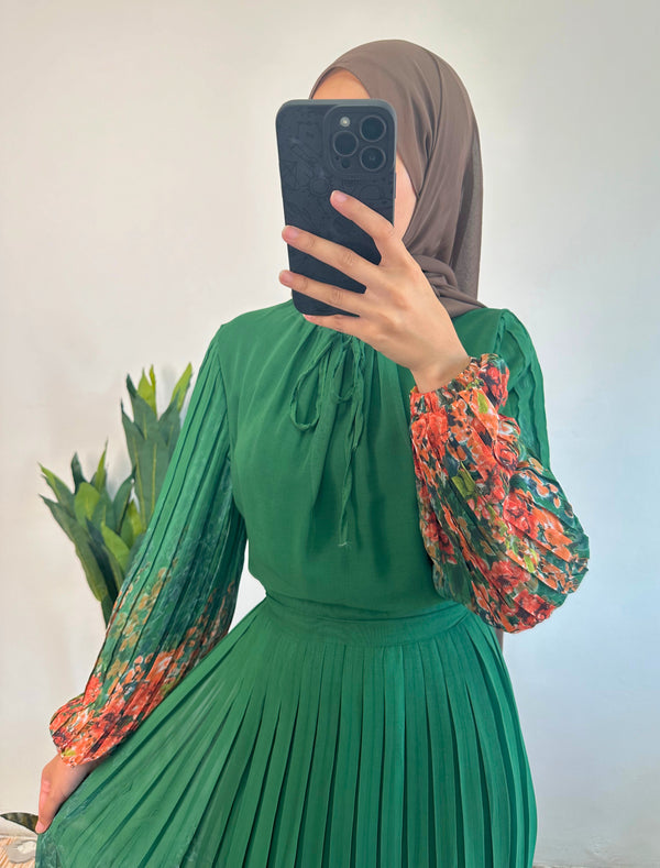 DMN Chiffon Flower Bloom Maxi Dress - amiiraa