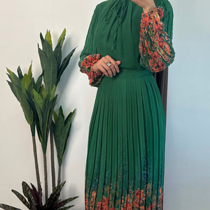 DMN Chiffon Flower Bloom Maxi Dress - amiiraa
