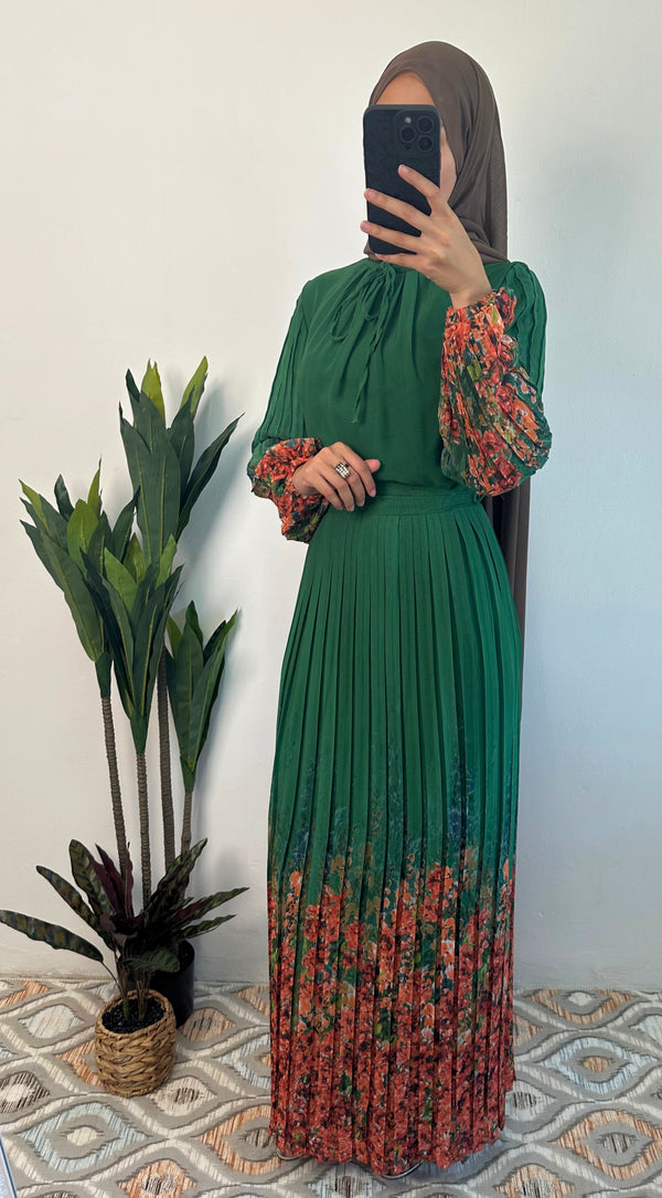 DMN Chiffon Flower Bloom Maxi Dress - amiiraa