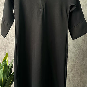 Classic Girls Plain Black Abaya - Amiiraa