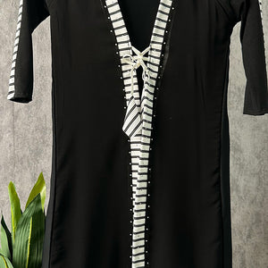 Girls Cross Over Black Abaya - Amiiraa