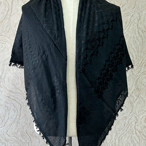 Traditional Palestine Keffiyah Scarves - Black - Amiiraa
