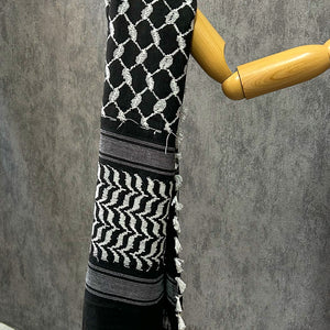 Traditional Palestine Keffiyah Scarves - Black & White - Amiiraa
