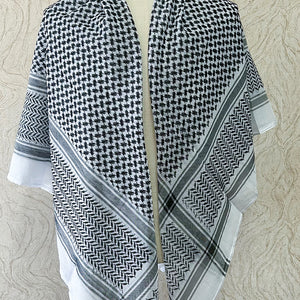 Traditional Palestine Keffiyah Scarves - Grey - Amiiraa