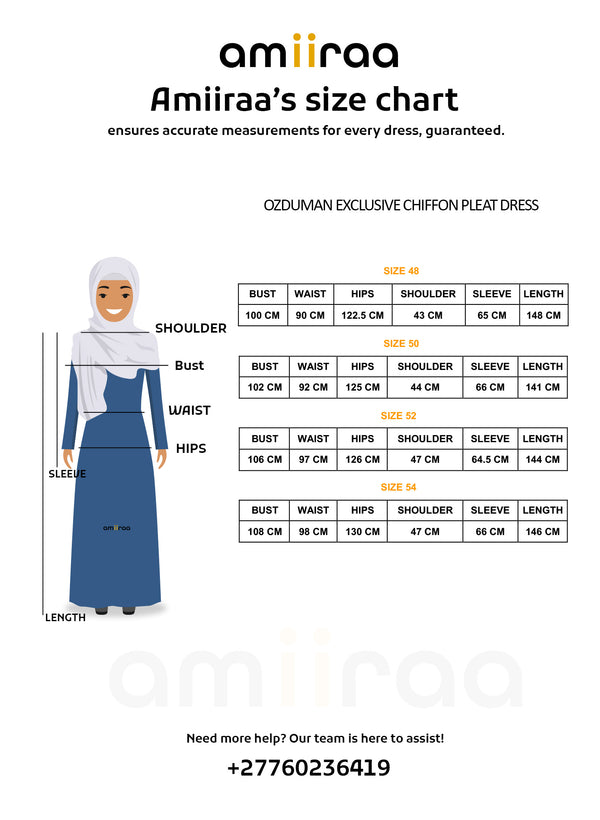 Ozduman Exclusive Chiffon Pleat Maxi Dress - amiiraa