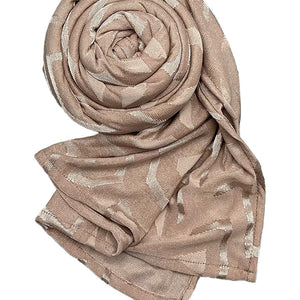 Stretch Long Scarf with triangular pattern - amiiraa - Amiiraa
