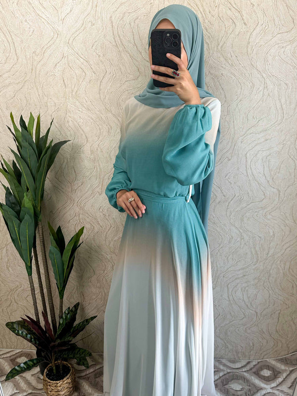 DMN Ombre Chiffon  Dress - amiiraa