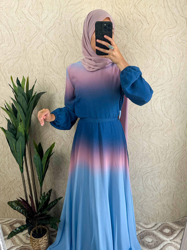 DMN Ombre Chiffon  Dress - amiiraa