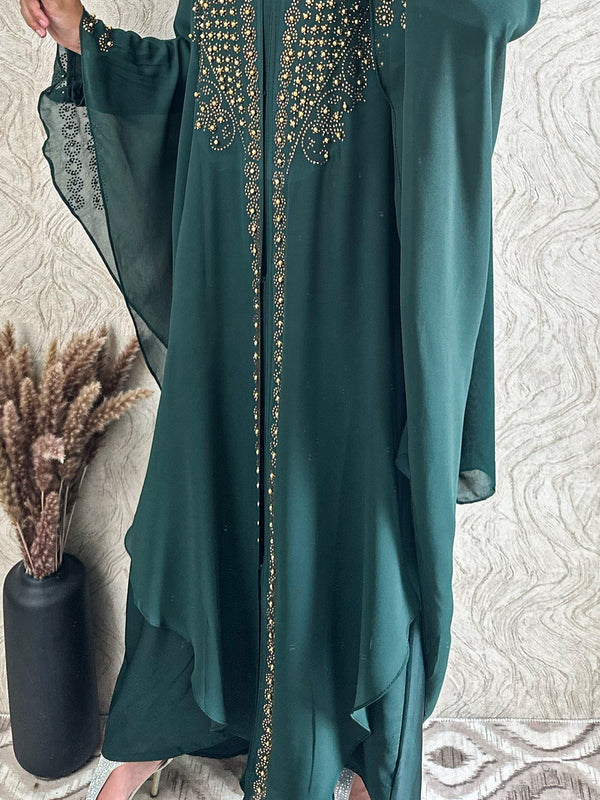 Chiffon Pearl Abaya - amiiraa