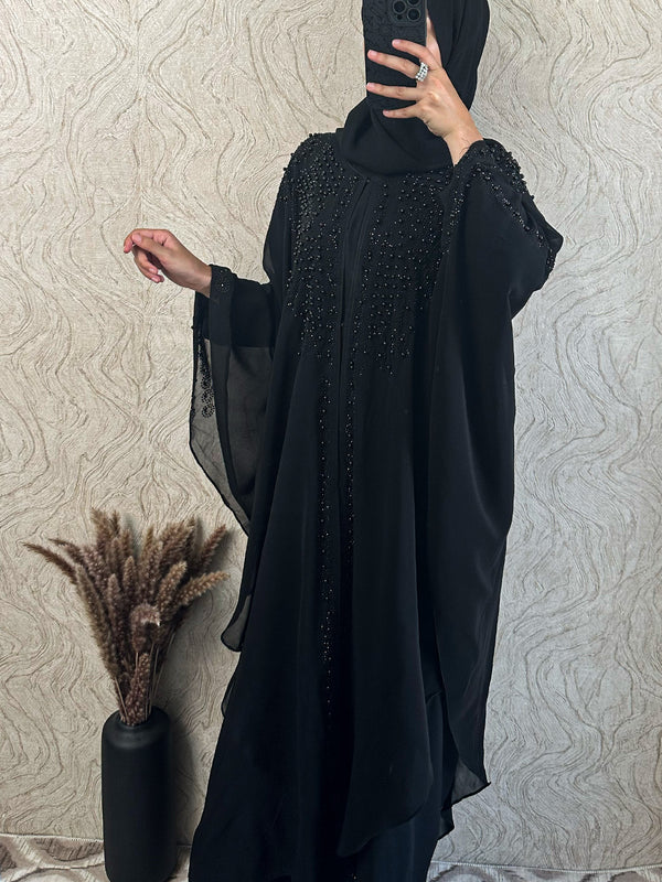 Chiffon Pearl Abaya - amiiraa