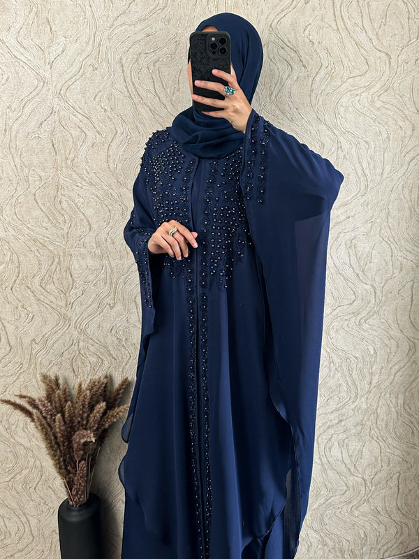 Chiffon Pearl Abaya - amiiraa