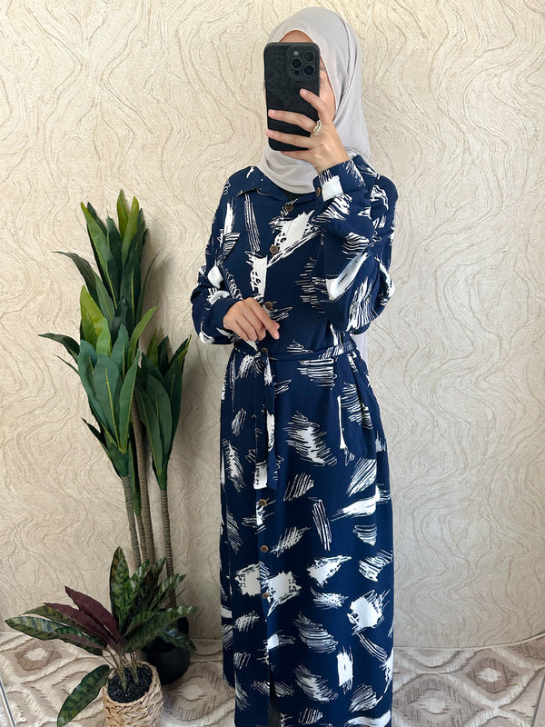 Line Casual Shirt Dress - Amiiraa