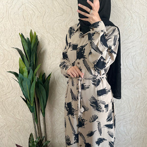 Line Casual Shirt Dress - Amiiraa