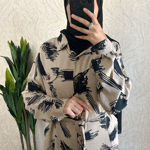 Line Casual Shirt Dress - Amiiraa