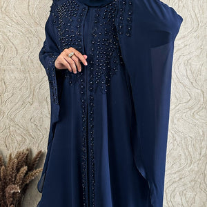 Chiffon Pearl Abaya - amiiraa
