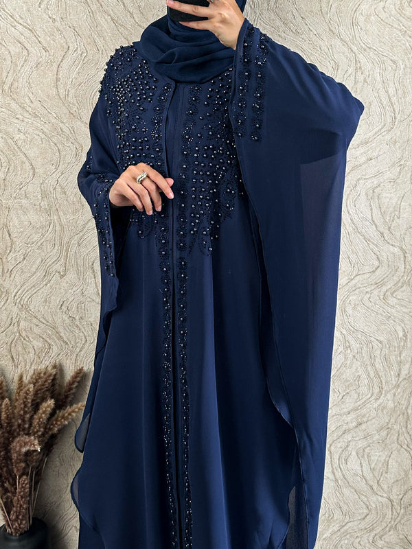 Chiffon Pearl Abaya - amiiraa