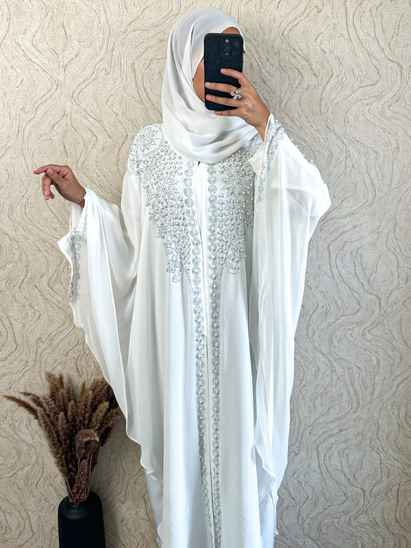 Chiffon Pearl Abaya - amiiraa
