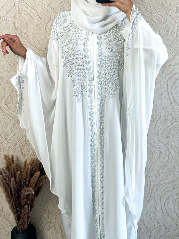 Chiffon Pearl Abaya - amiiraa