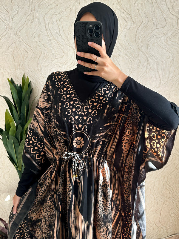 Mixed Pattern Kaftan - Free Size - Amiiraa