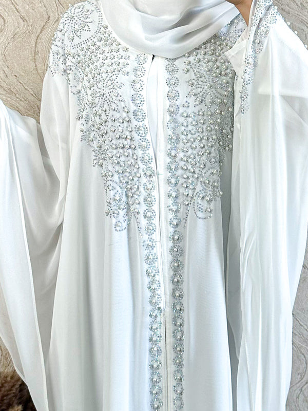 Chiffon Pearl Abaya - amiiraa