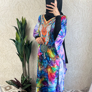 Multi color design Kaftan | Free size - Amiiraa