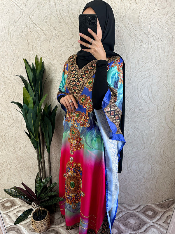 Multi color design Kaftan | Free size - Amiiraa