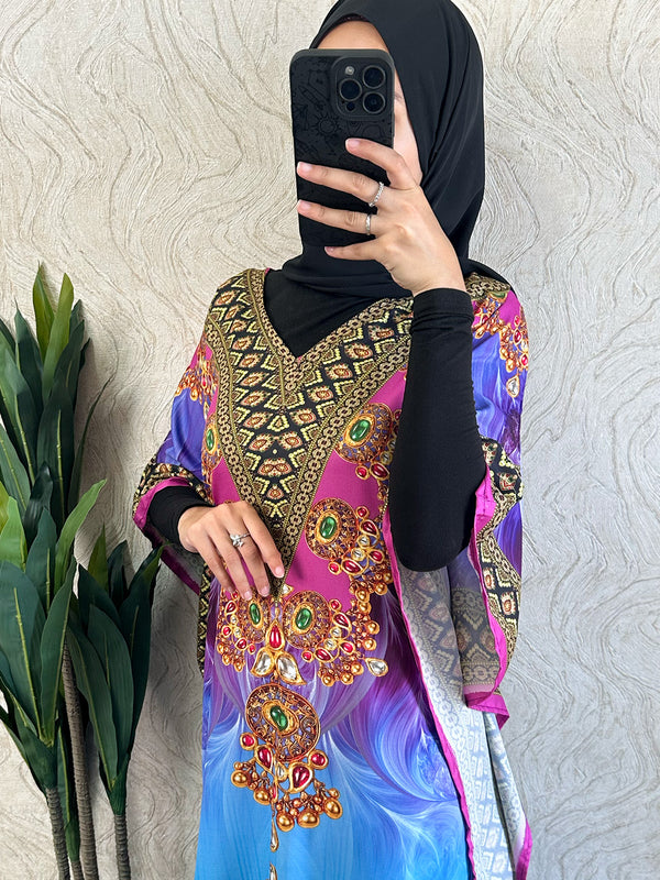 Multi color design Kaftan | Free size - Amiiraa