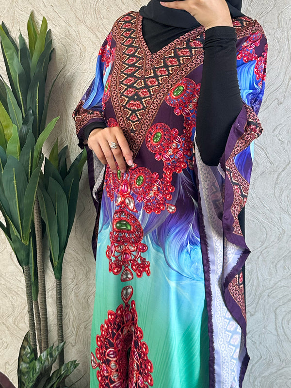 Multi color design Kaftan | Free size - Amiiraa