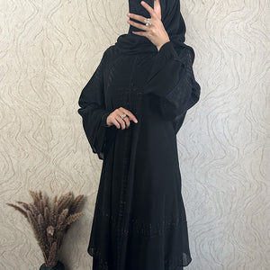 Chiffon Sequins Abaya - Amiiraa